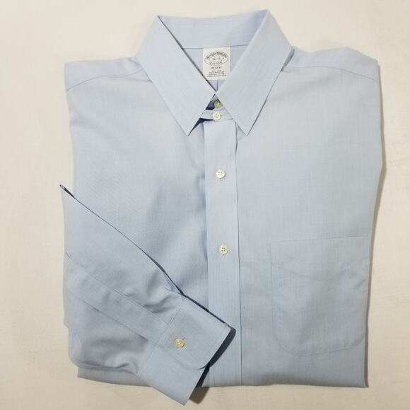 Brooks Brothers Shirt 16 33 Regent Regular-Fit Dress Shirt Non-Iron Tab Collar - Picture 1 of 14